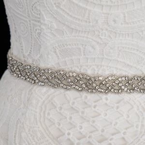 Elegant Silver Braided Women's Belt